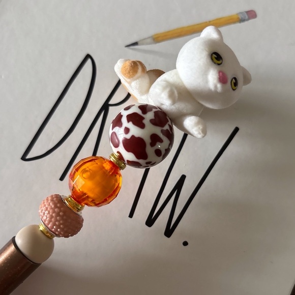 Kitty in my Pocket: Cammle Scottish Fold Cat handmade pen - Picture 1 of 3